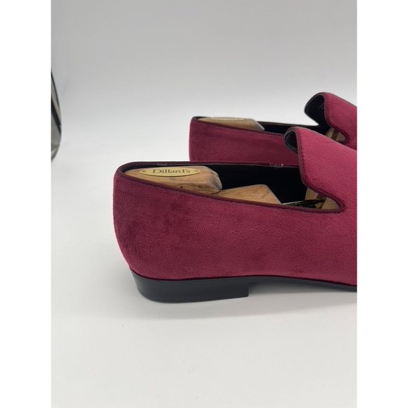 Men's Zion Smoking Slipper Loafers Size 12M Dark Pink - Picture 4 of 12